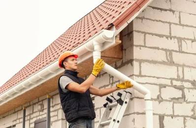 Pose et remplacement de gouttières à Lessac
